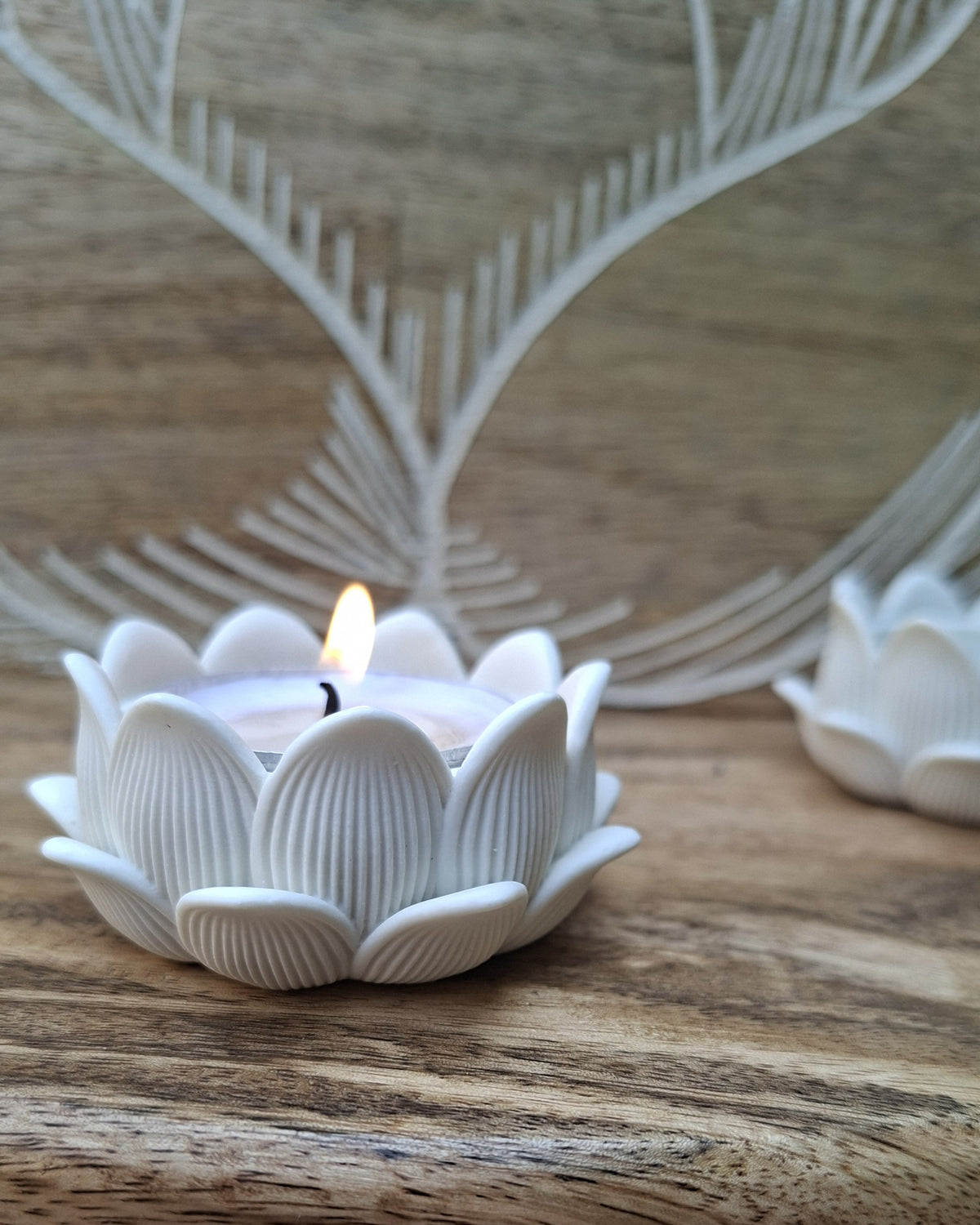 Portavelas Flor de Loto (Set de 3)