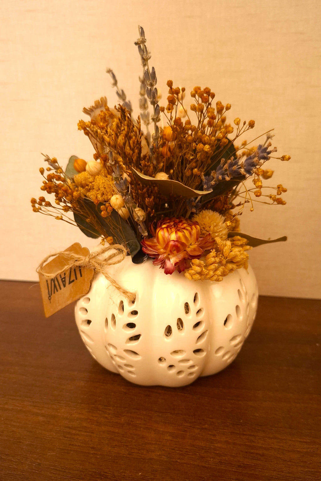 Calabaza Floral Blanca