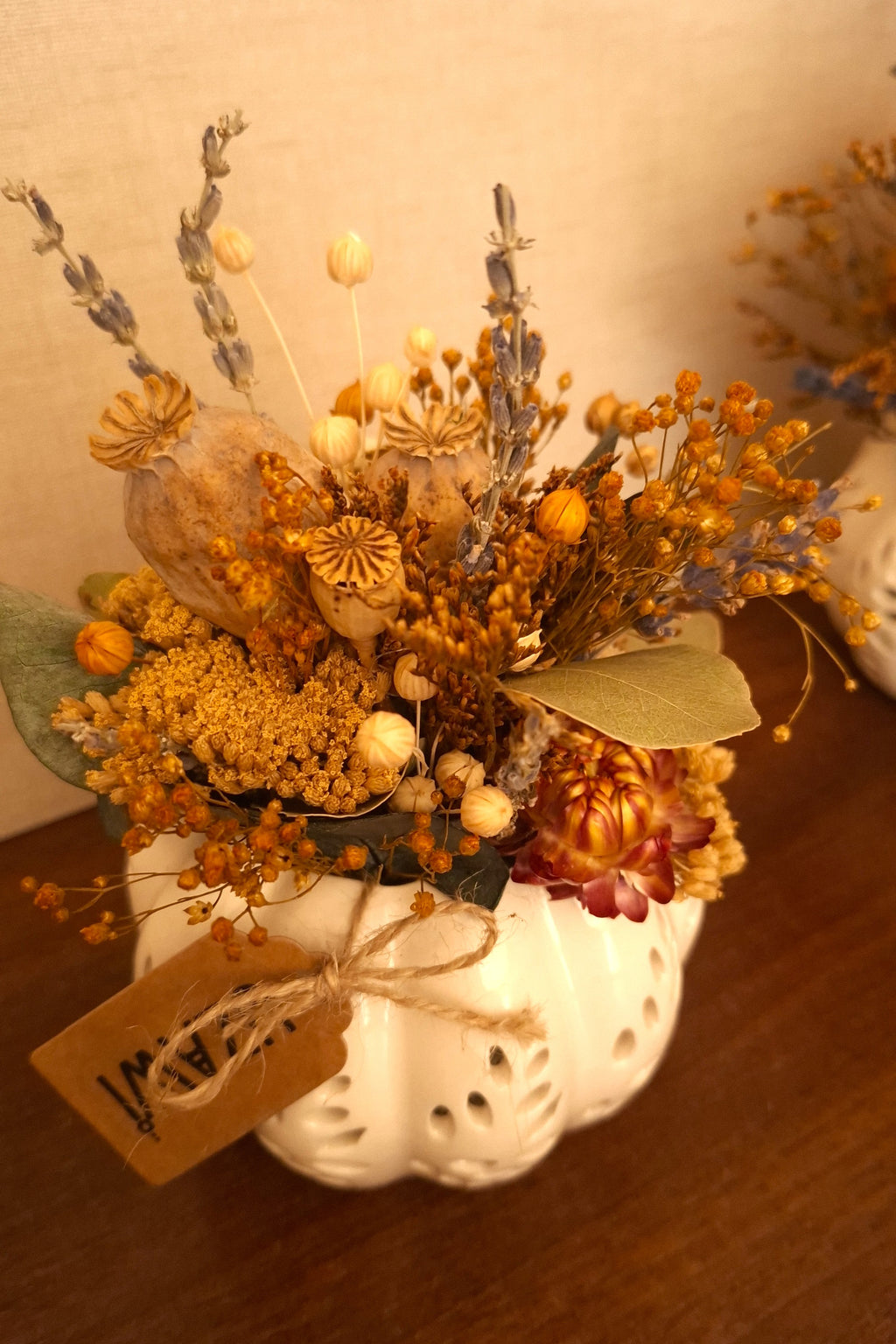 Calabaza Floral Blanca