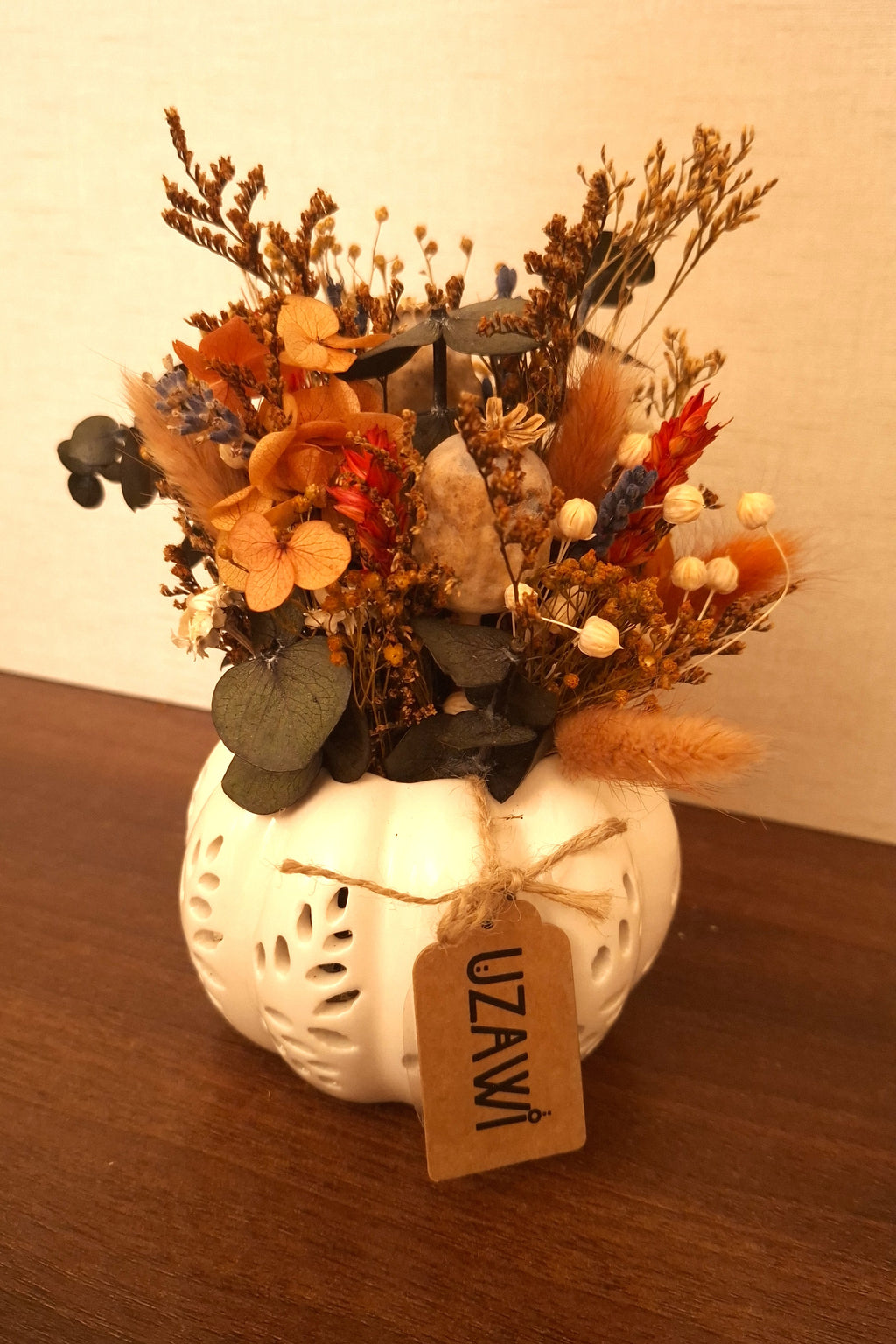 Calabaza Floral Blanca