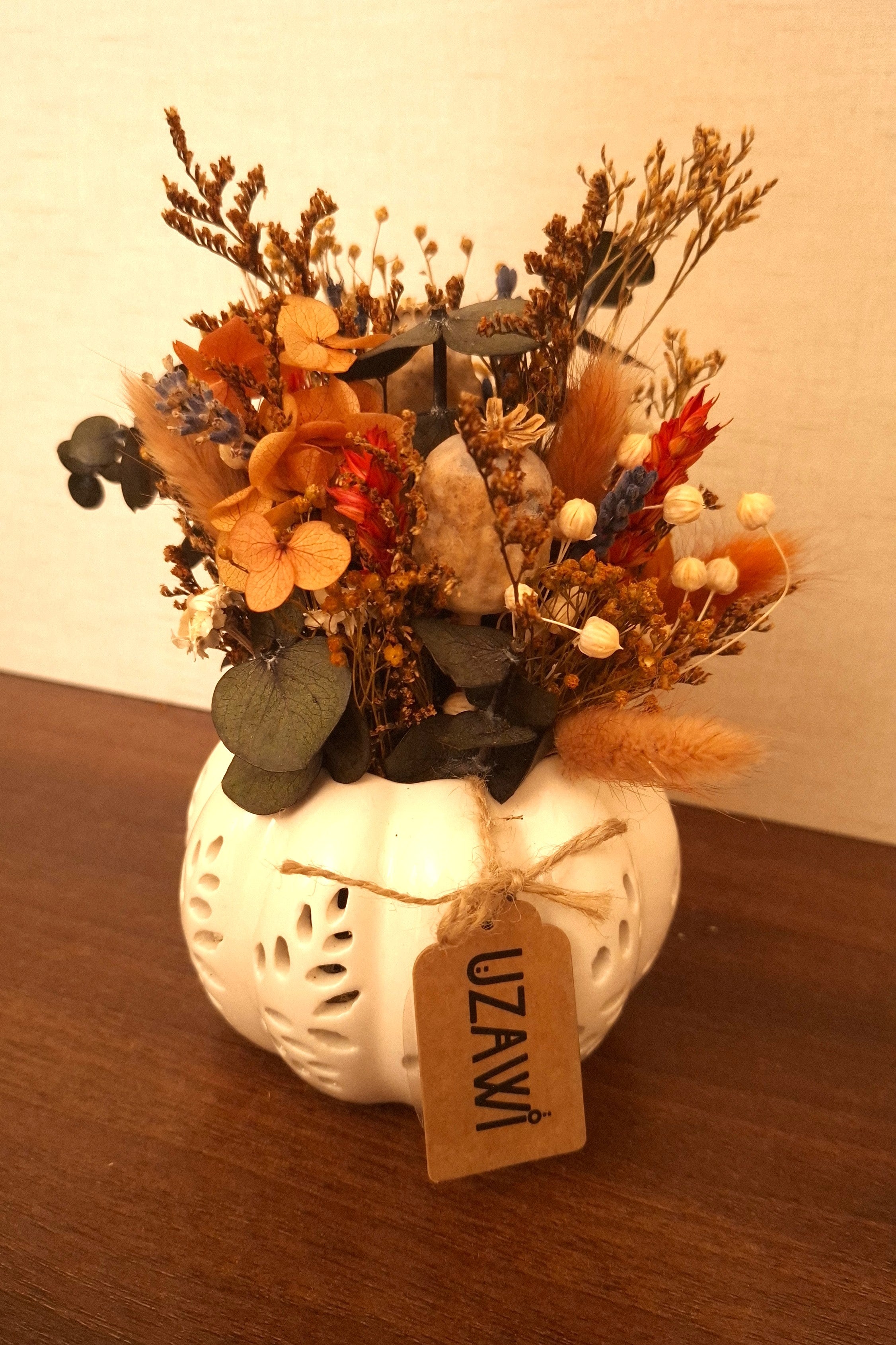 Calabaza Floral Blanca