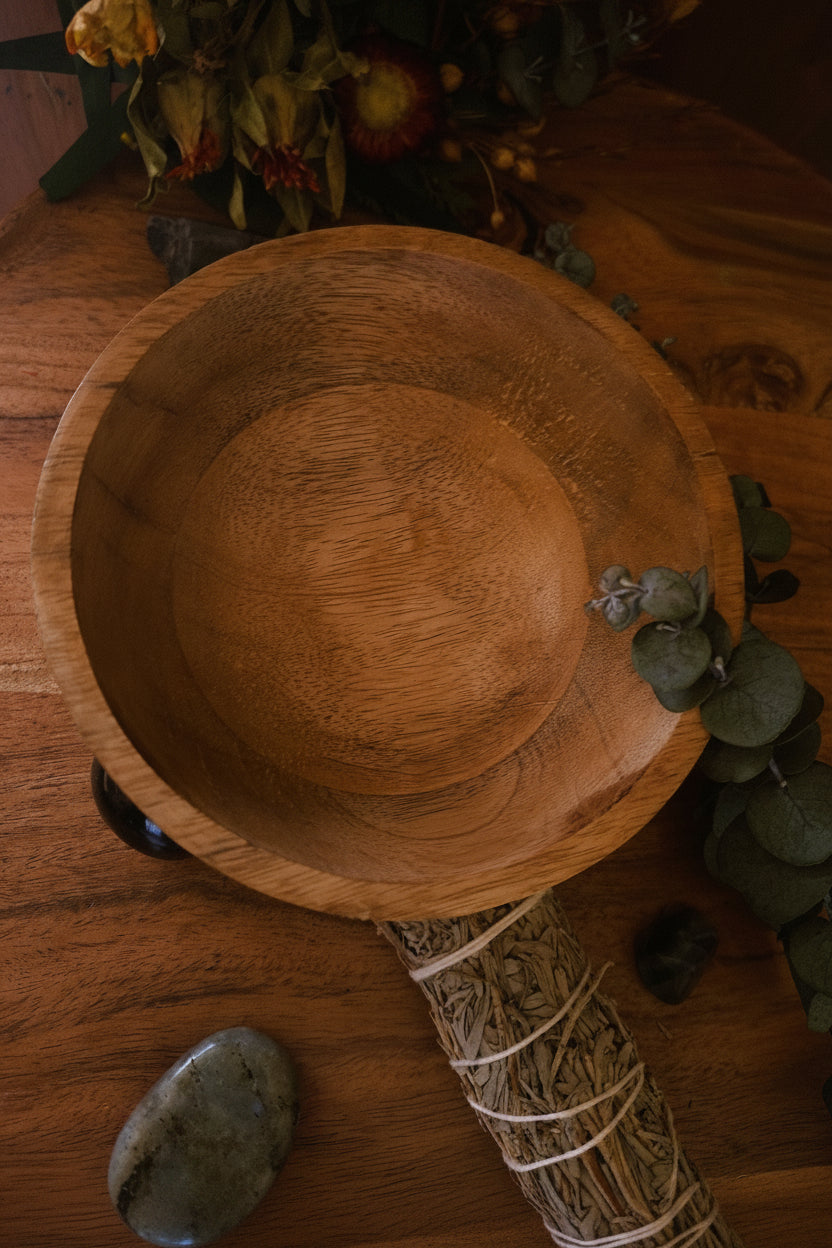 Cuenco de madera 4 elementos