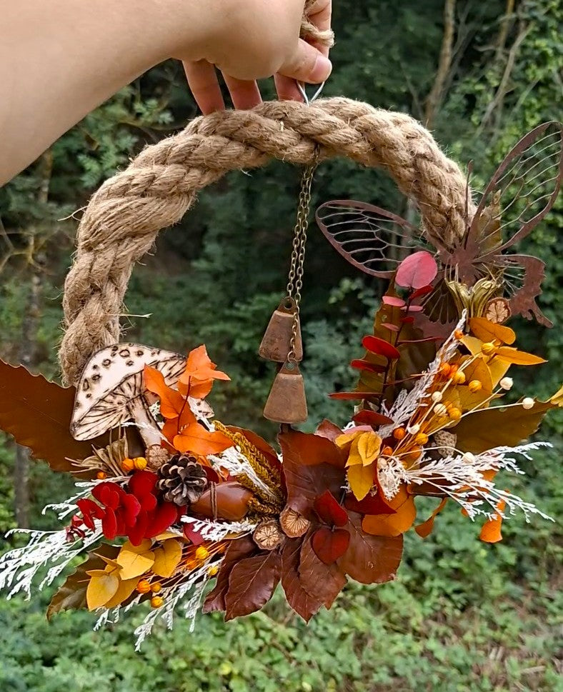 Corona de Yute Bosque Otoñal
