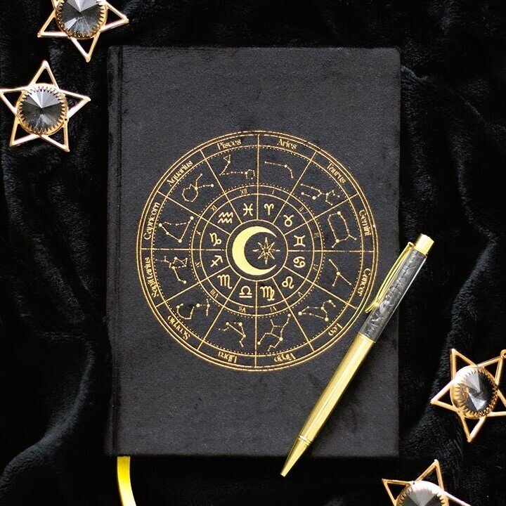 Cuaderno Terciopelo Rueda Astrológica