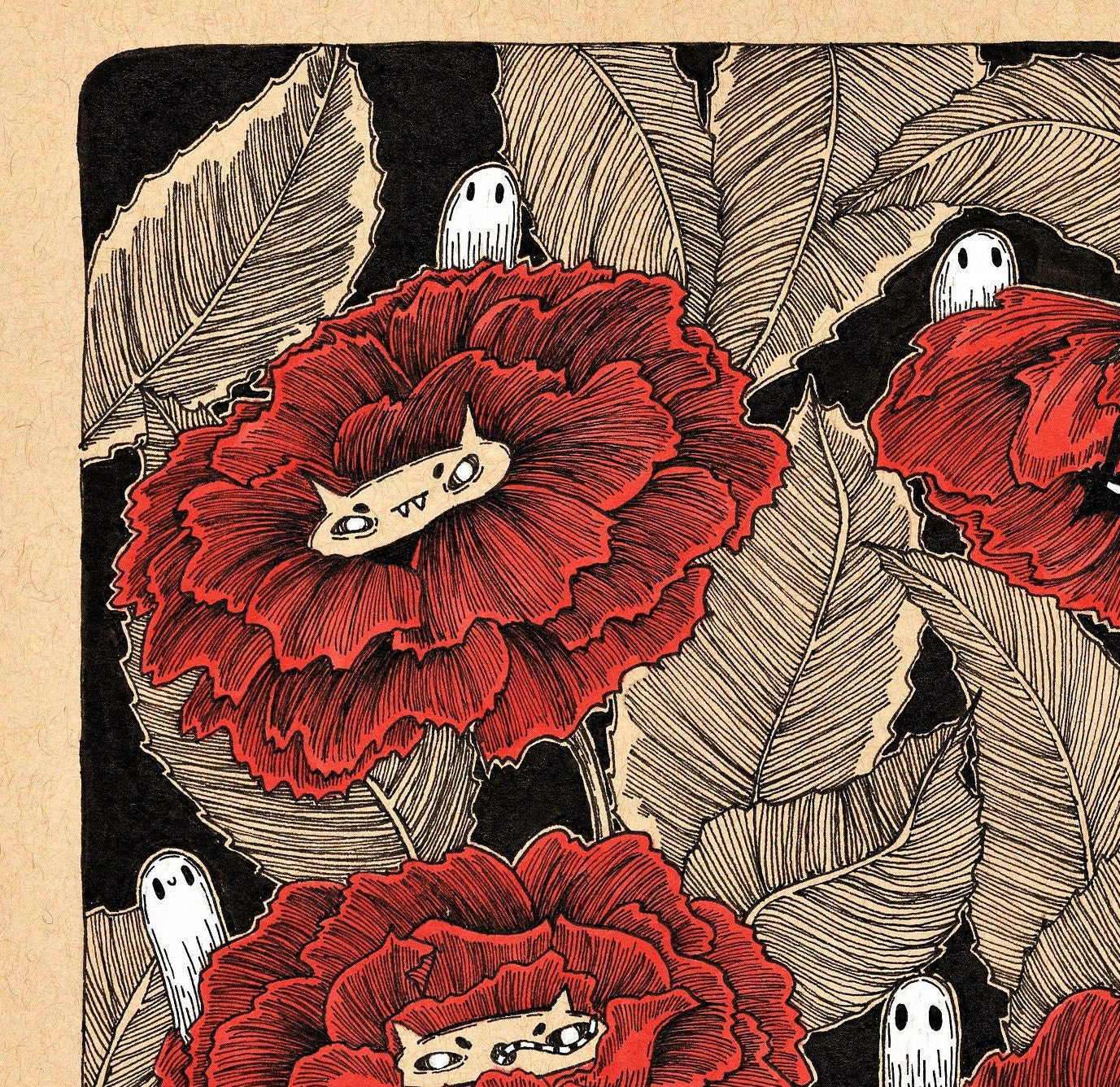 Ilustración Botánica Criaturas Silvestres