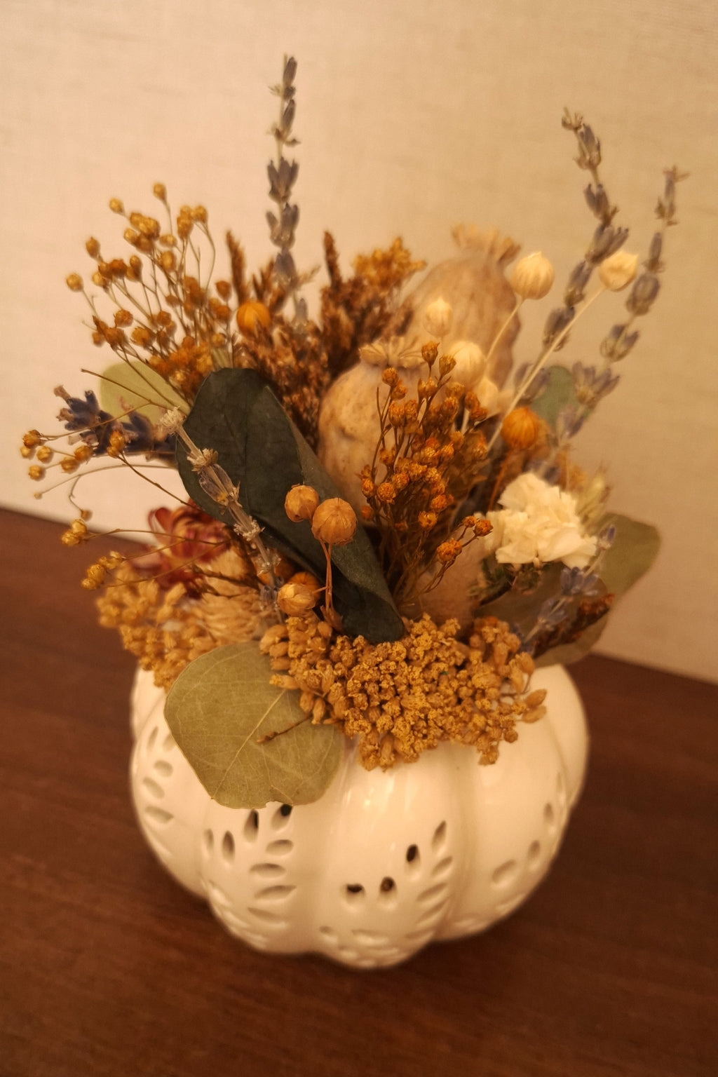 Calabaza Floral Blanca