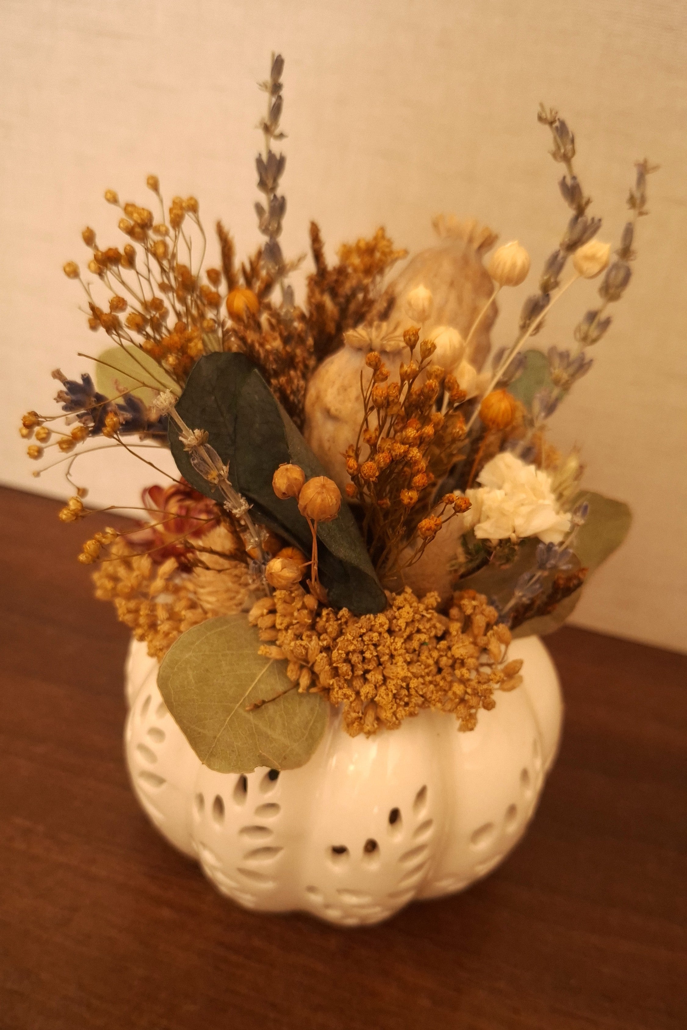 Calabaza Floral Blanca