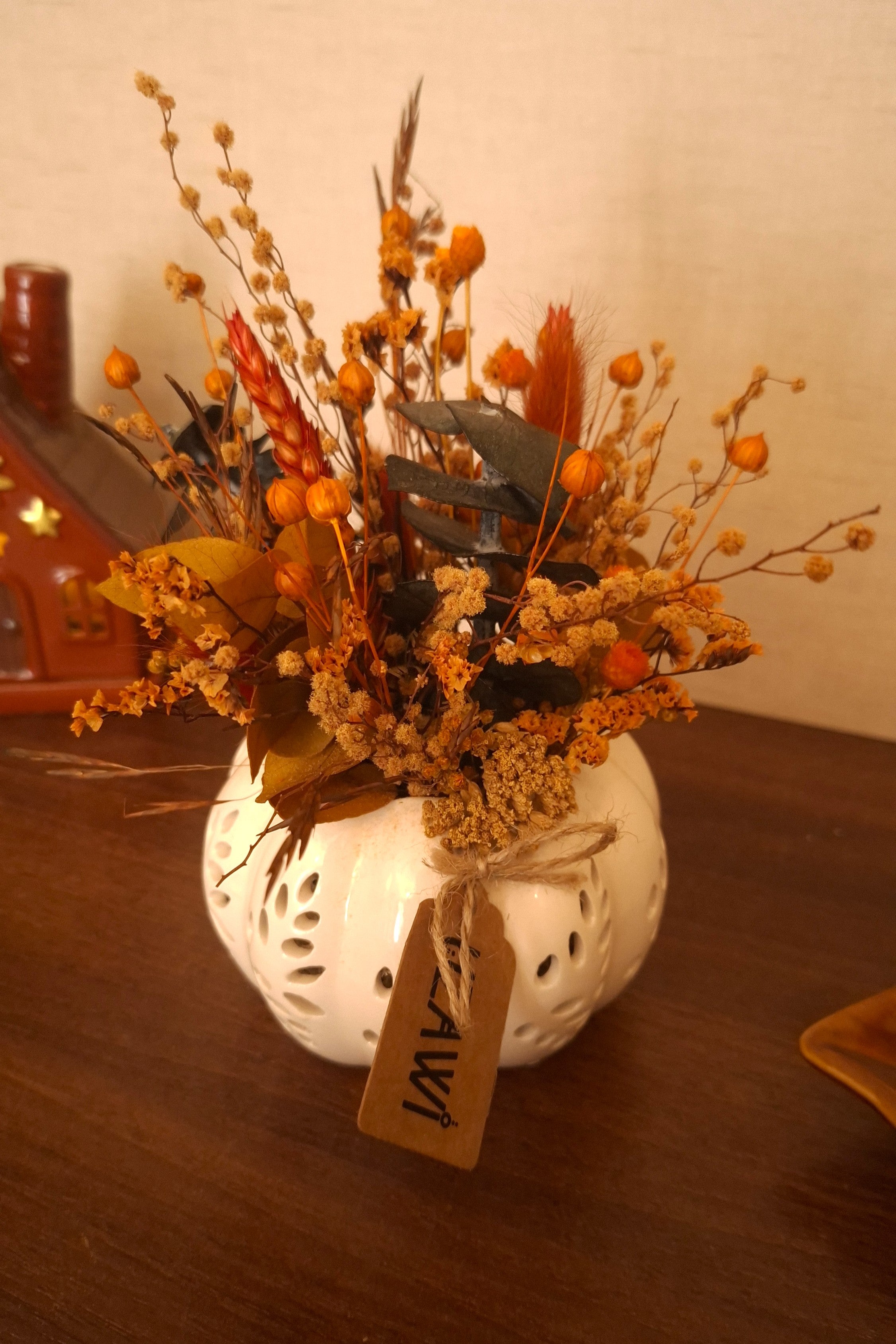 Calabaza Floral Blanca